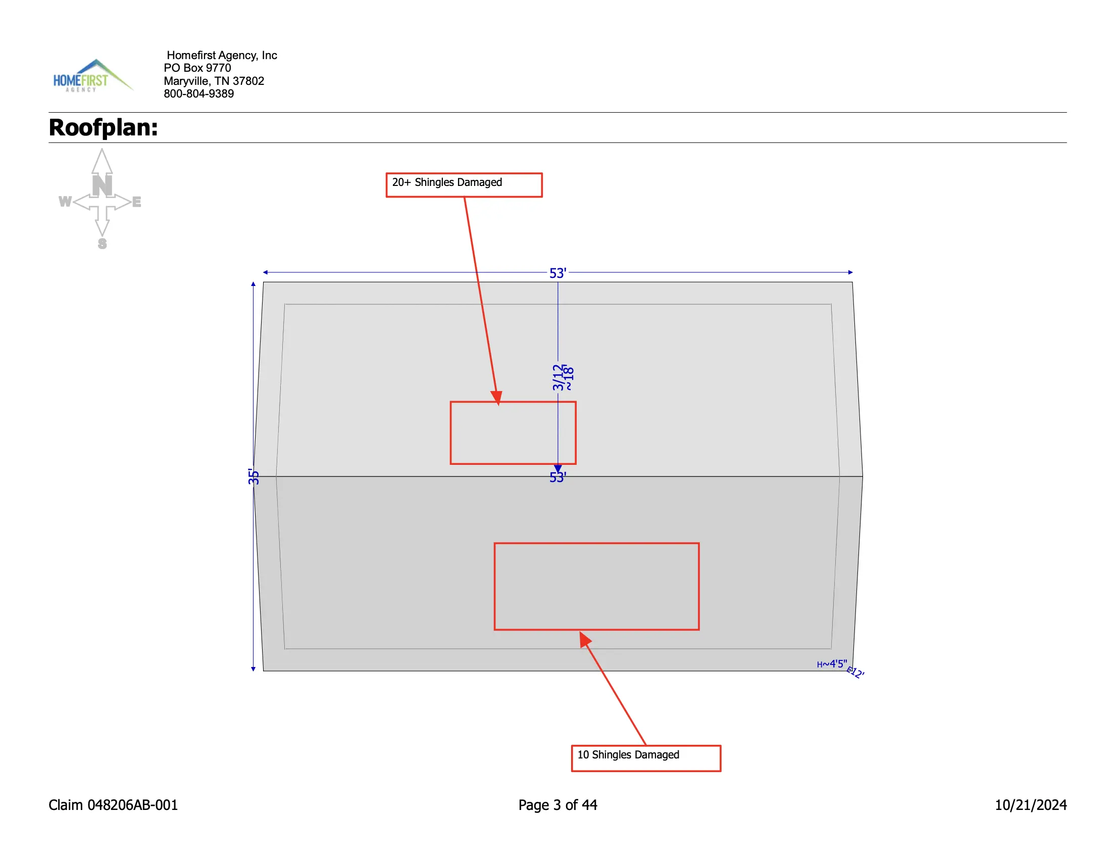 Greenwood Apartments, Storm Damage Claim & Repair Estimate — slide 2