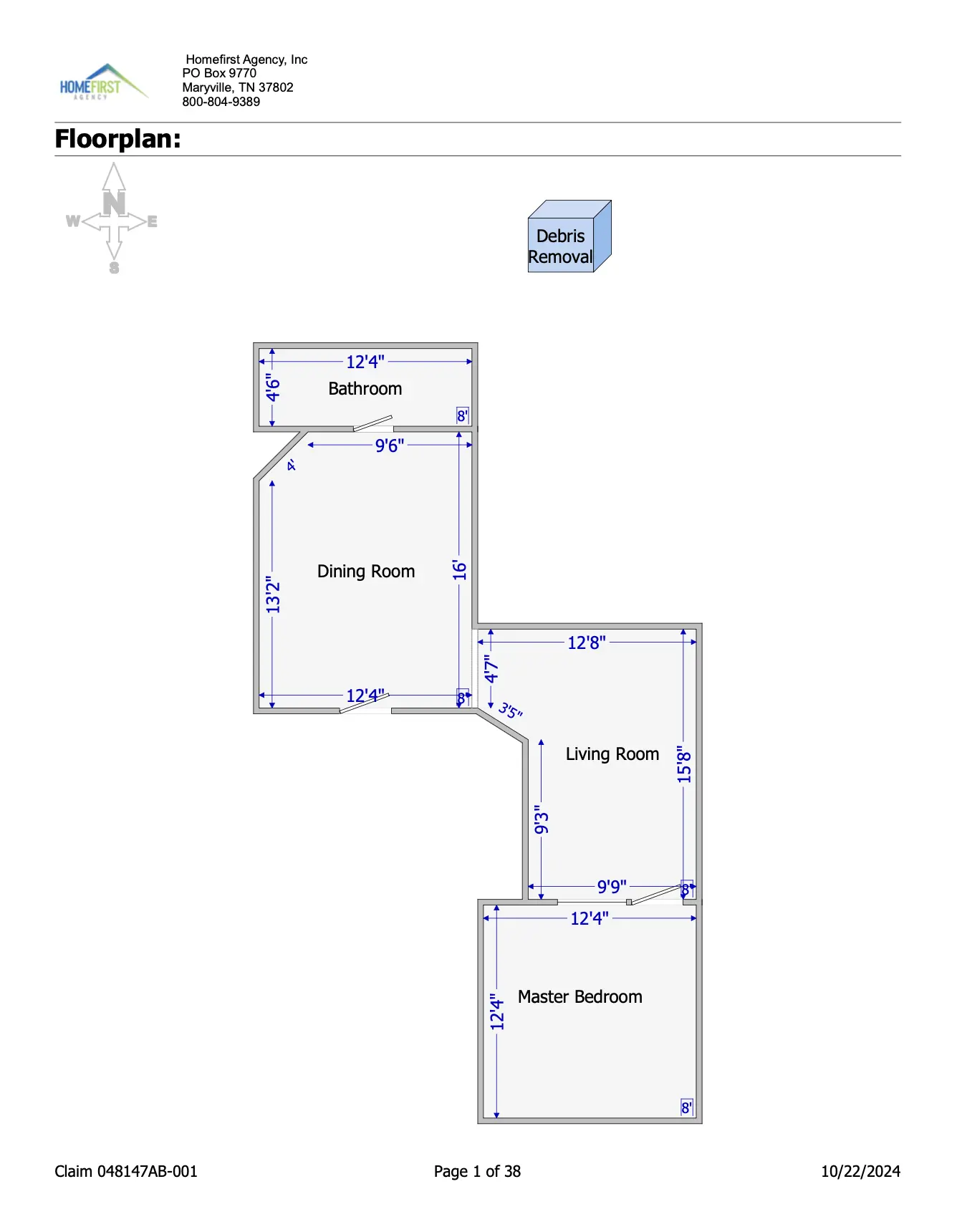 Robertson Residence, Interior & Exterior Restoration Estimate — slide 1