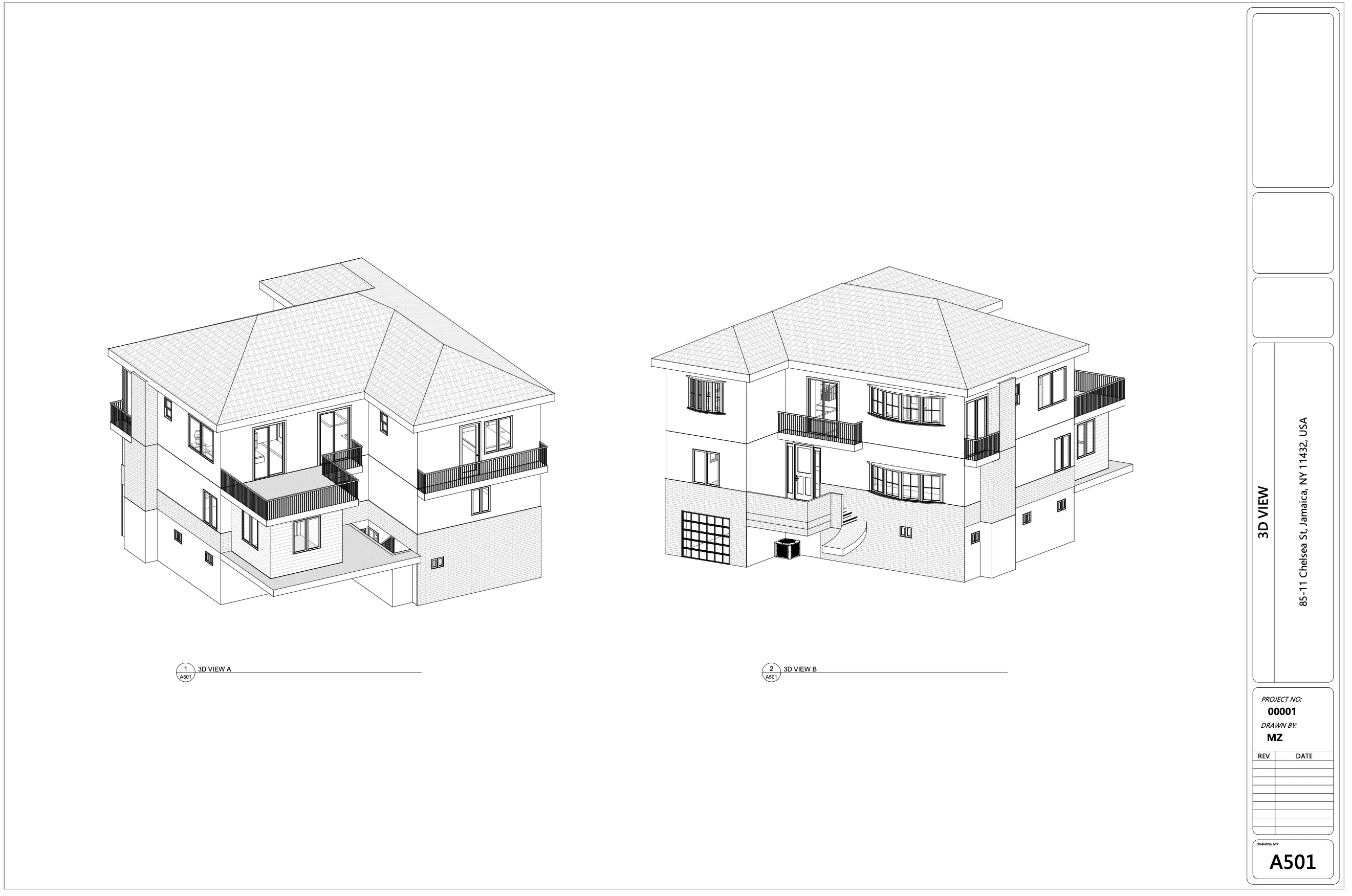 Chelsea Street Residence, Revit BIM Renovation & Addition — slide 1