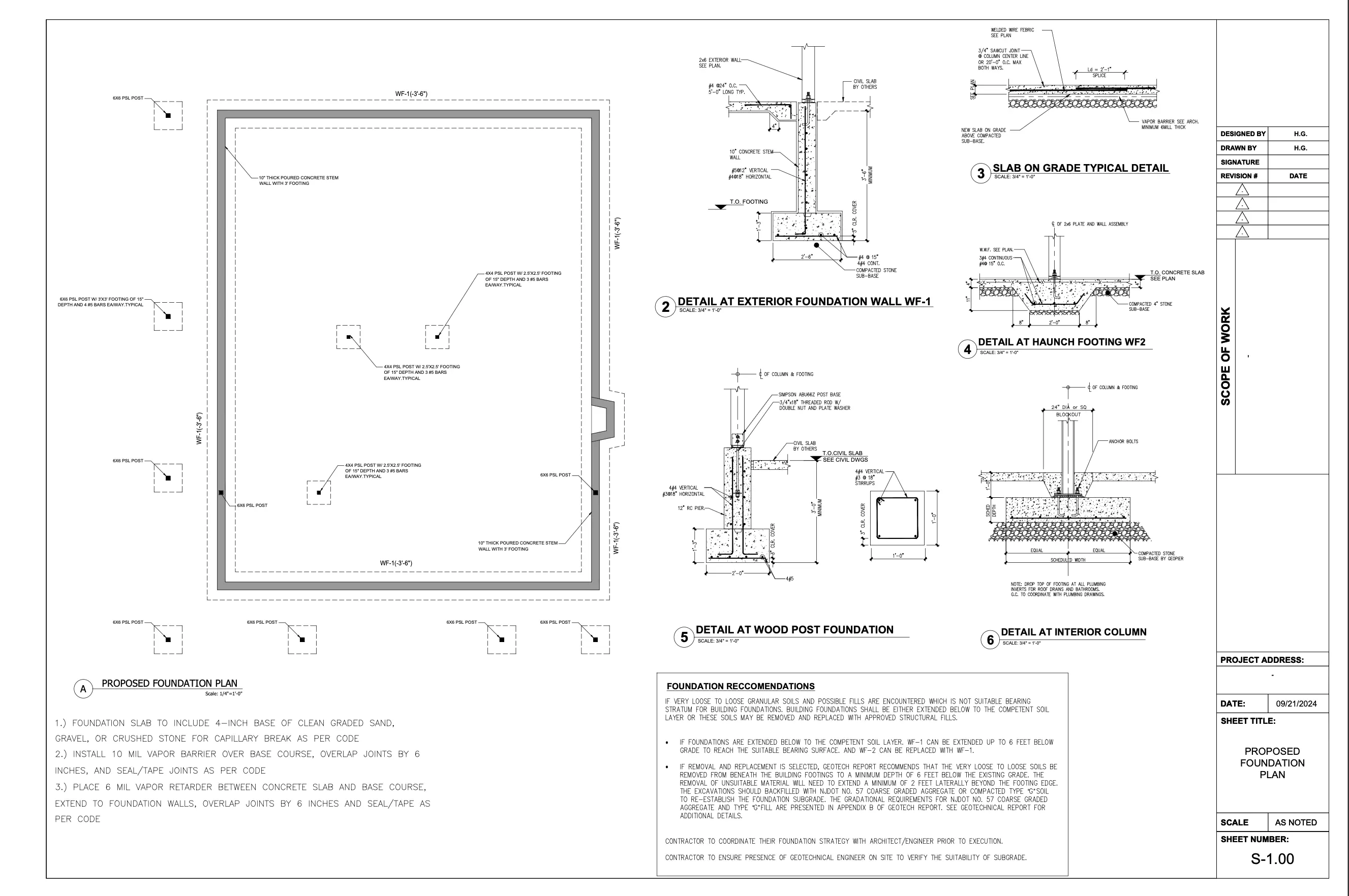 Two-Storey Barn-Style Home, Structural Drawings — slide 1